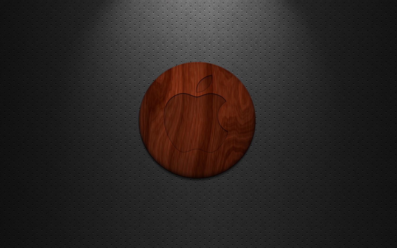 Apple Wood Logo for 1680 x 1050 widescreen resolution