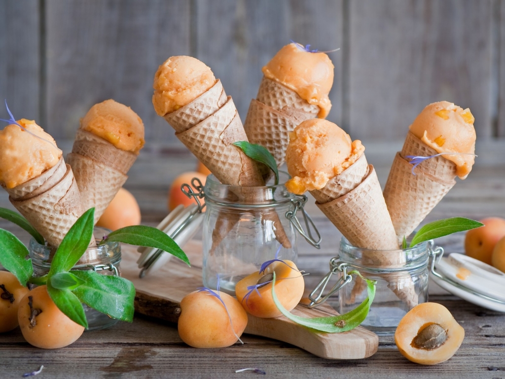 Apricot Ice Cream for 1024 x 768 resolution