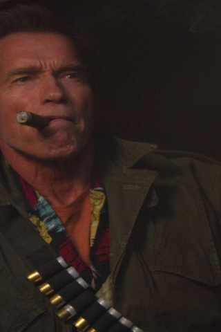 Arnold Schwarzenegger Cigar for 320 x 480 iPhone resolution