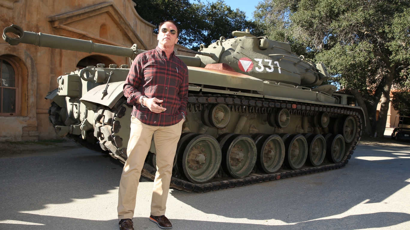 Arnold Schwarzenegger Tank for 1366 x 768 HDTV resolution