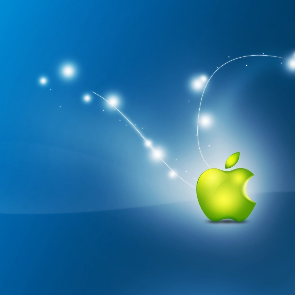 Artistic Apple Logo for 1024 x 1024 iPad resolution