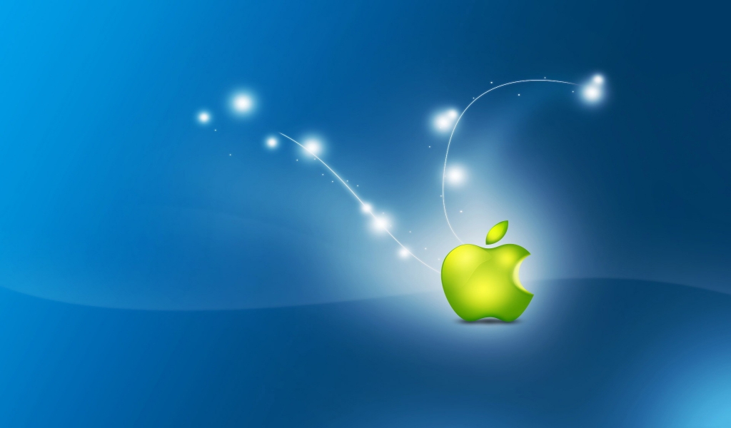 Artistic Apple Logo for 1024 x 600 widescreen resolution