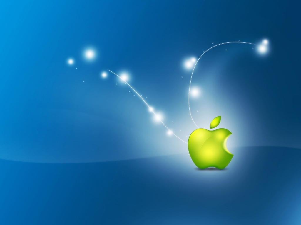 Artistic Apple Logo for 1024 x 768 resolution