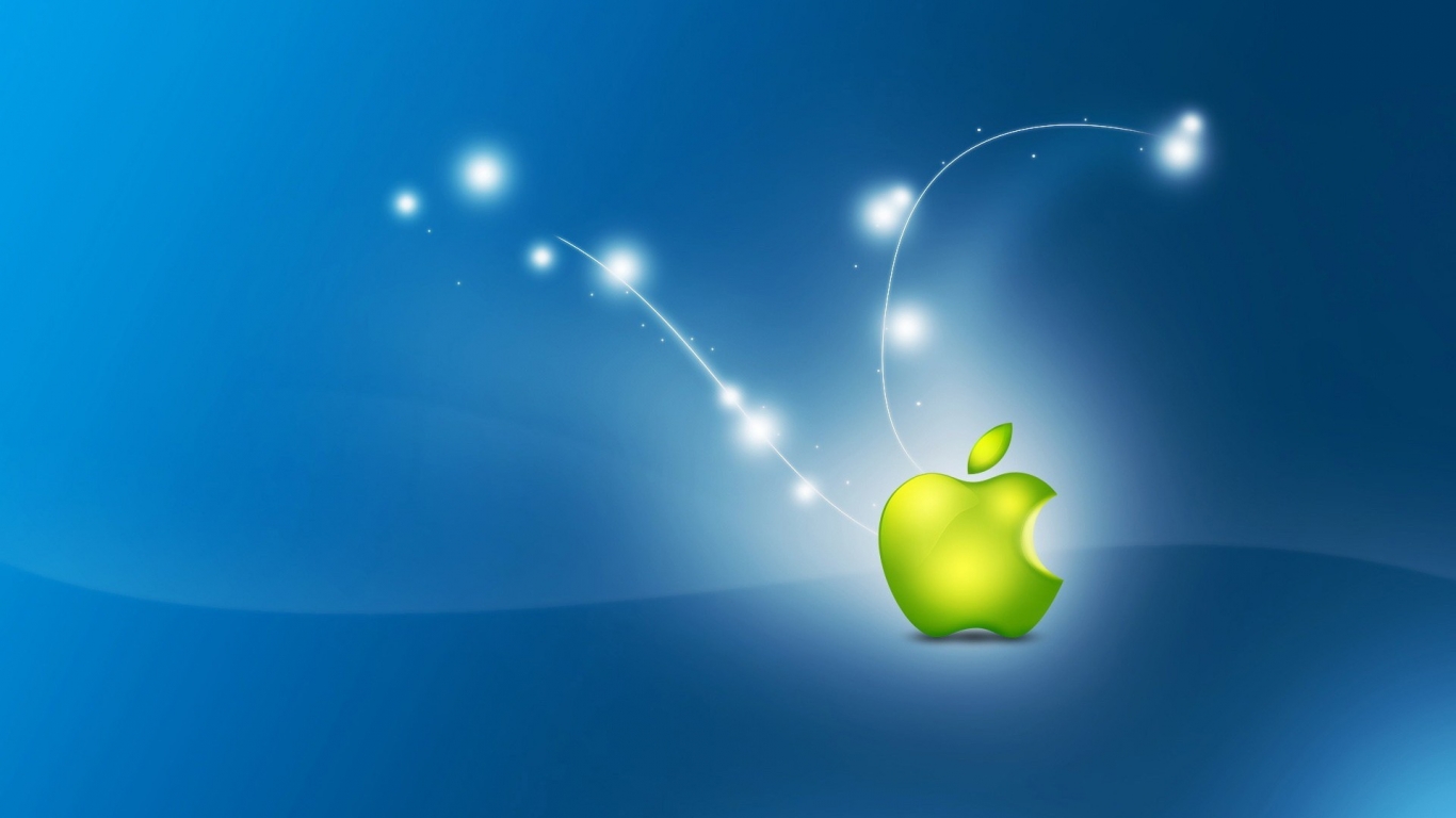 Artistic Apple Logo for 1366 x 768 HDTV resolution