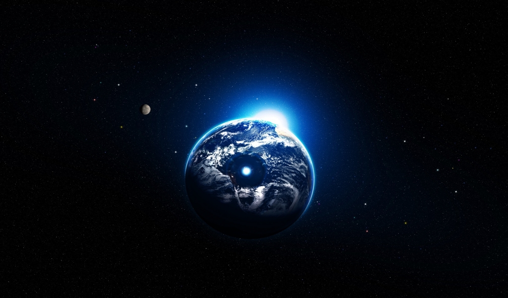 Artistic Earth for 1024 x 600 widescreen resolution