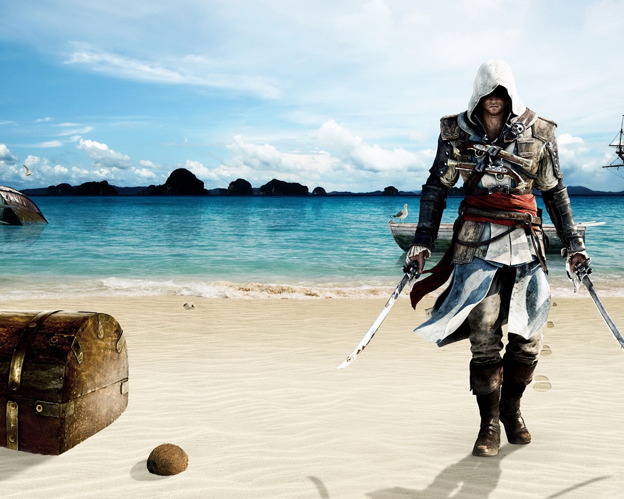 Assassin Creed 4 Beach for 1280 x 1024 resolution