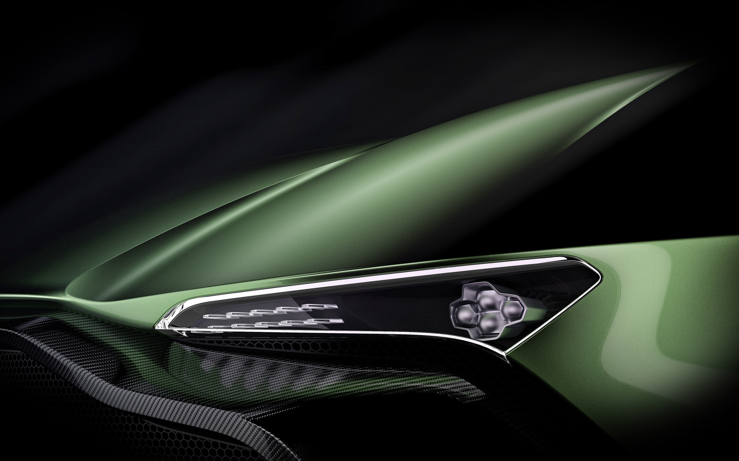 Aston Martin Vulcan Headlight for 2560 x 1600 widescreen resolution