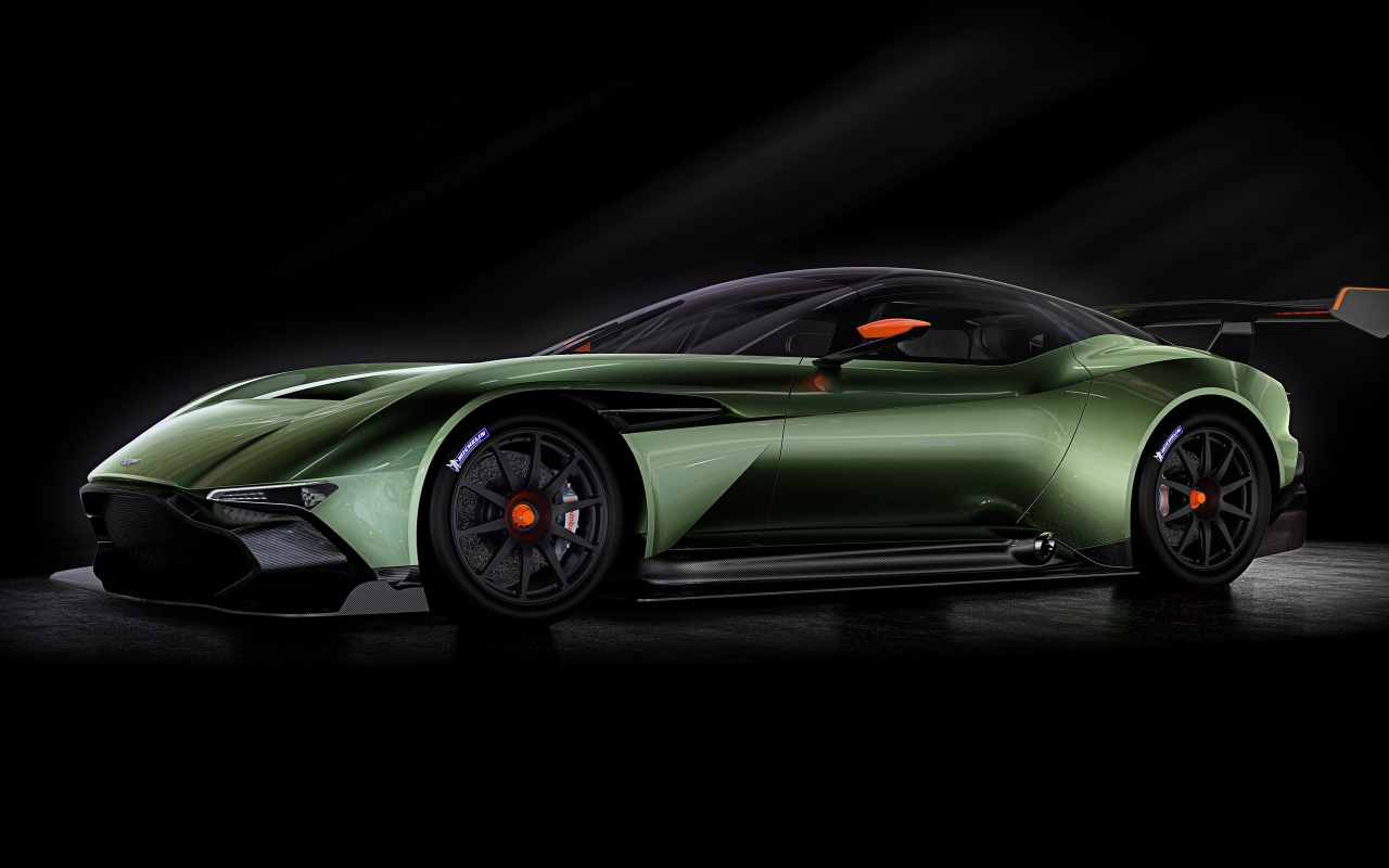 Aston Martin Vulcan Side for 1280 x 800 widescreen resolution