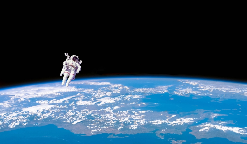 Astronaut in Space for 1024 x 600 widescreen resolution