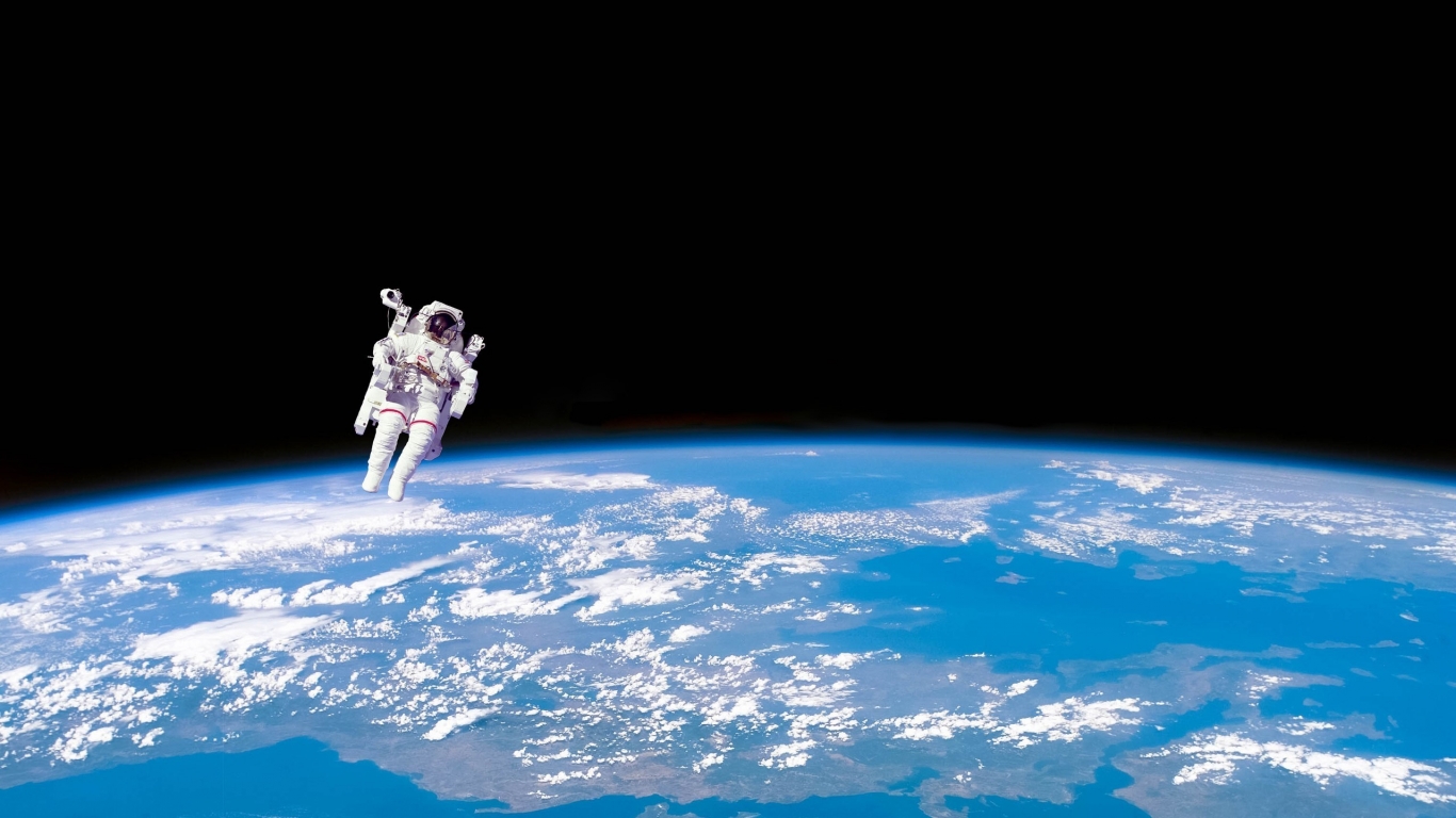 astronaut space wallpapers 1366 x 768