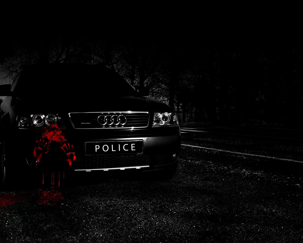 Audi A6 Police Car for 1280 x 1024 resolution