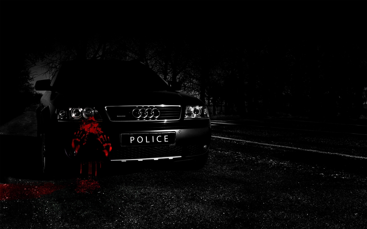 Audi A6 Police Car for 1280 x 800 widescreen resolution