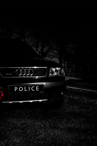 Audi A6 Police Car 320 x 480 iPhone Wallpaper