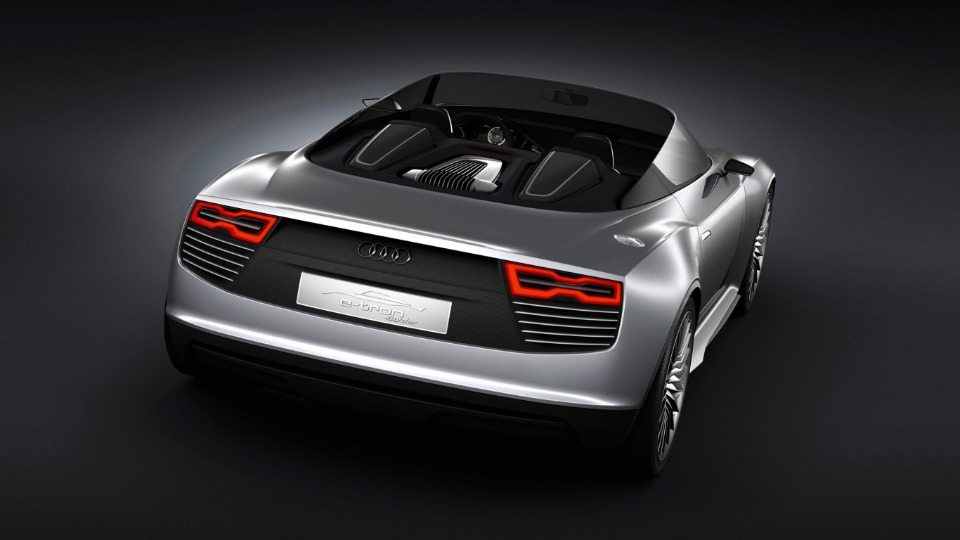 Audi E-Tron Spyder Rear for 1366 x 768 HDTV resolution