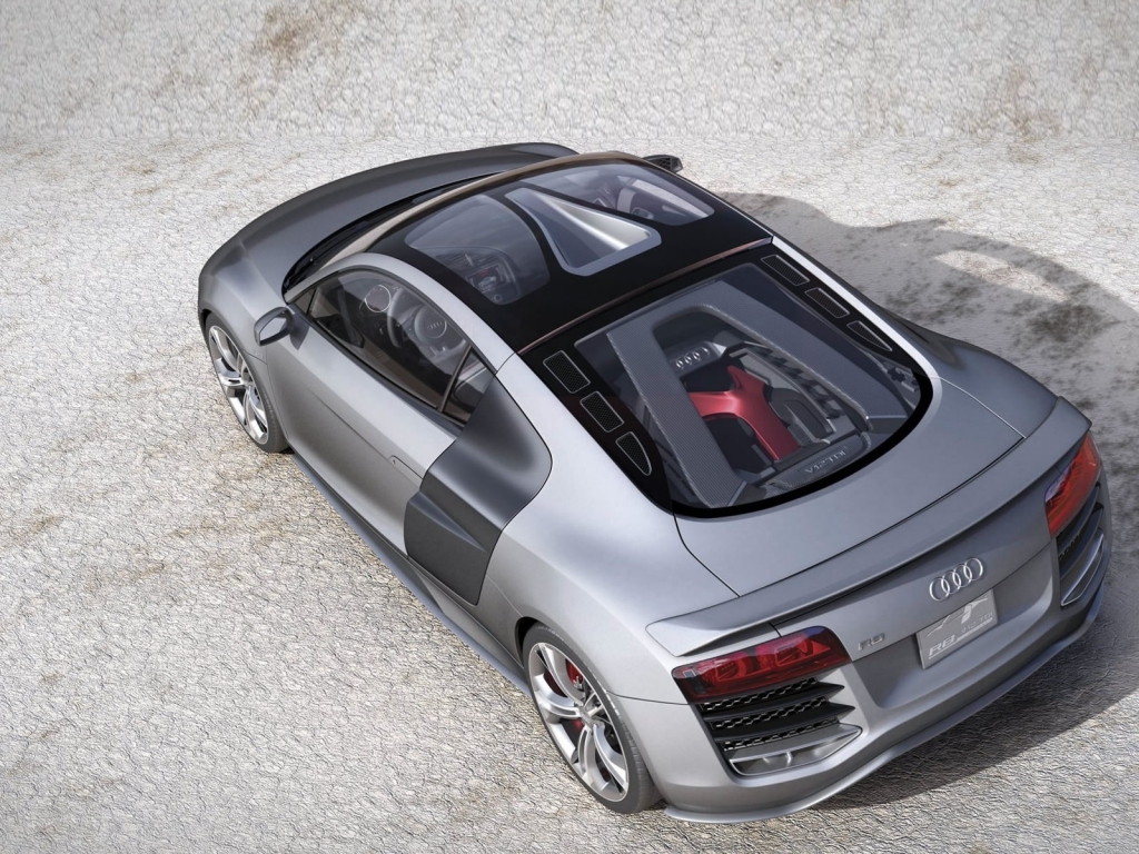 Audi R8 2009 Silver for 1024 x 768 resolution