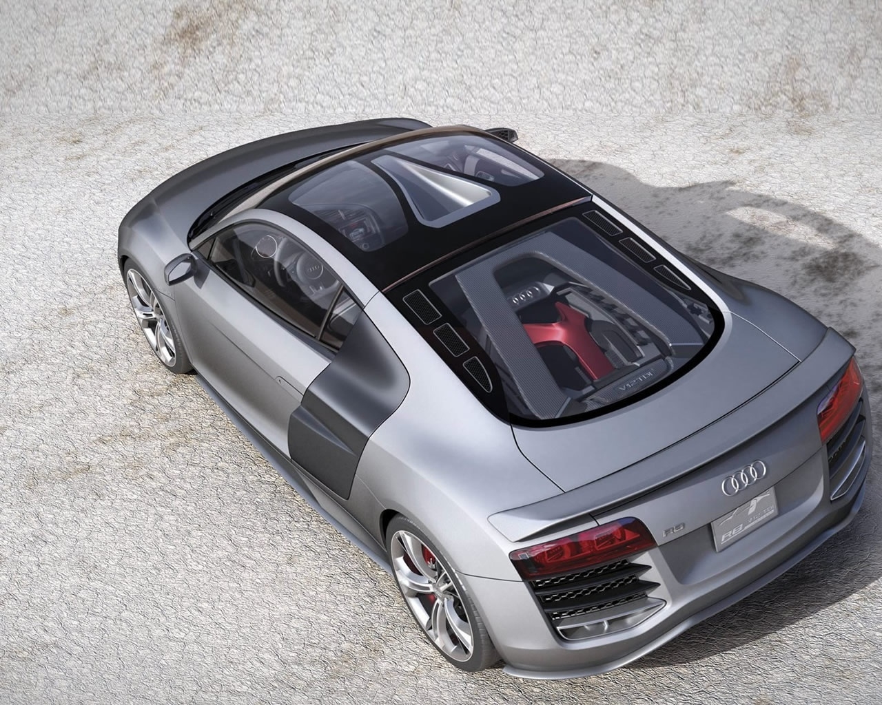 Audi R8 2009 Silver for 1280 x 1024 resolution