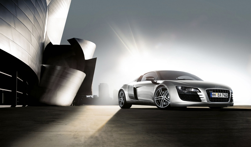 Audi R8 Front Angle for 1024 x 600 widescreen resolution