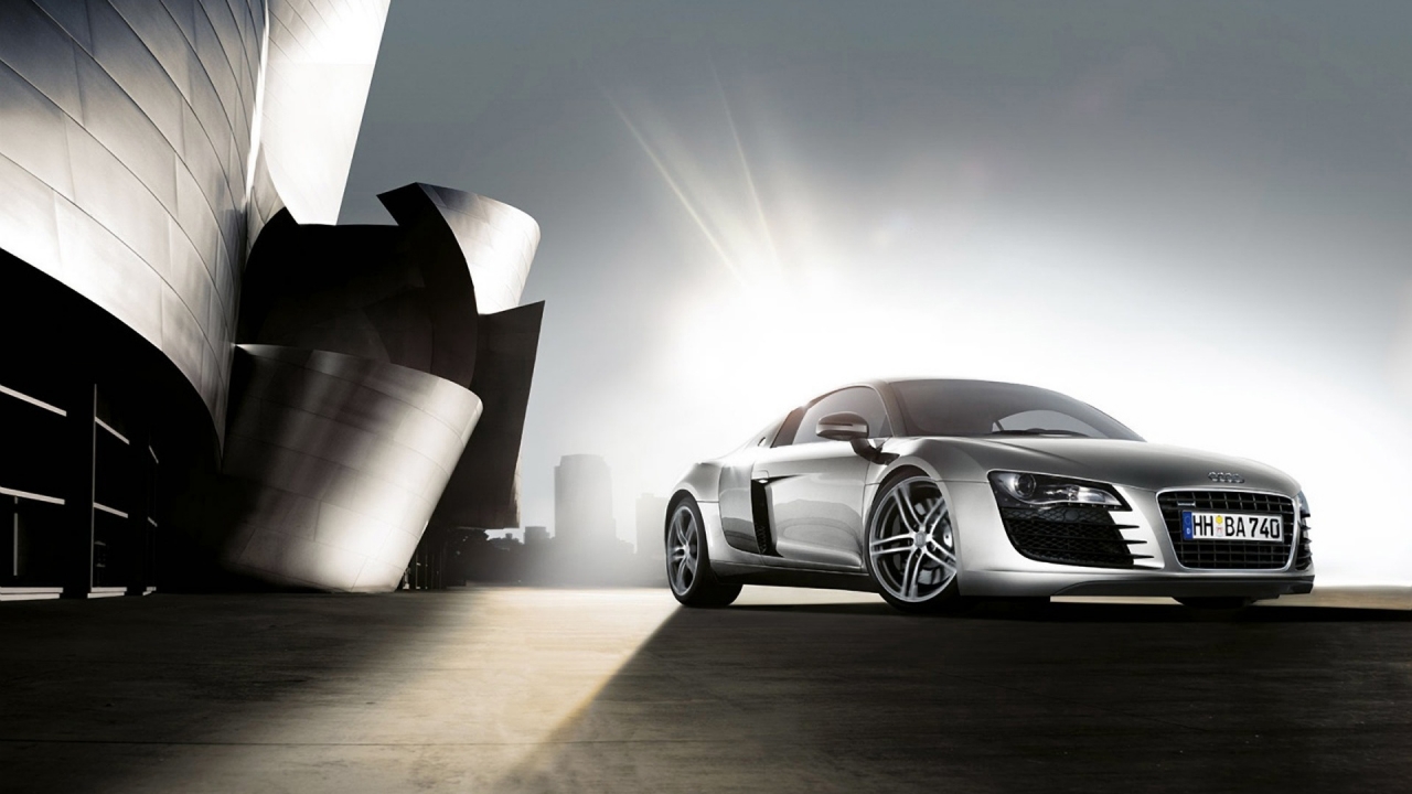 Audi R8 Front Angle for 1280 x 720 HDTV 720p resolution