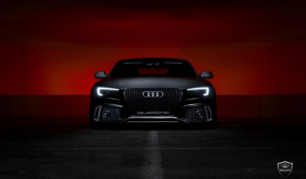 Audi S5 Black for 1024 x 600 widescreen resolution