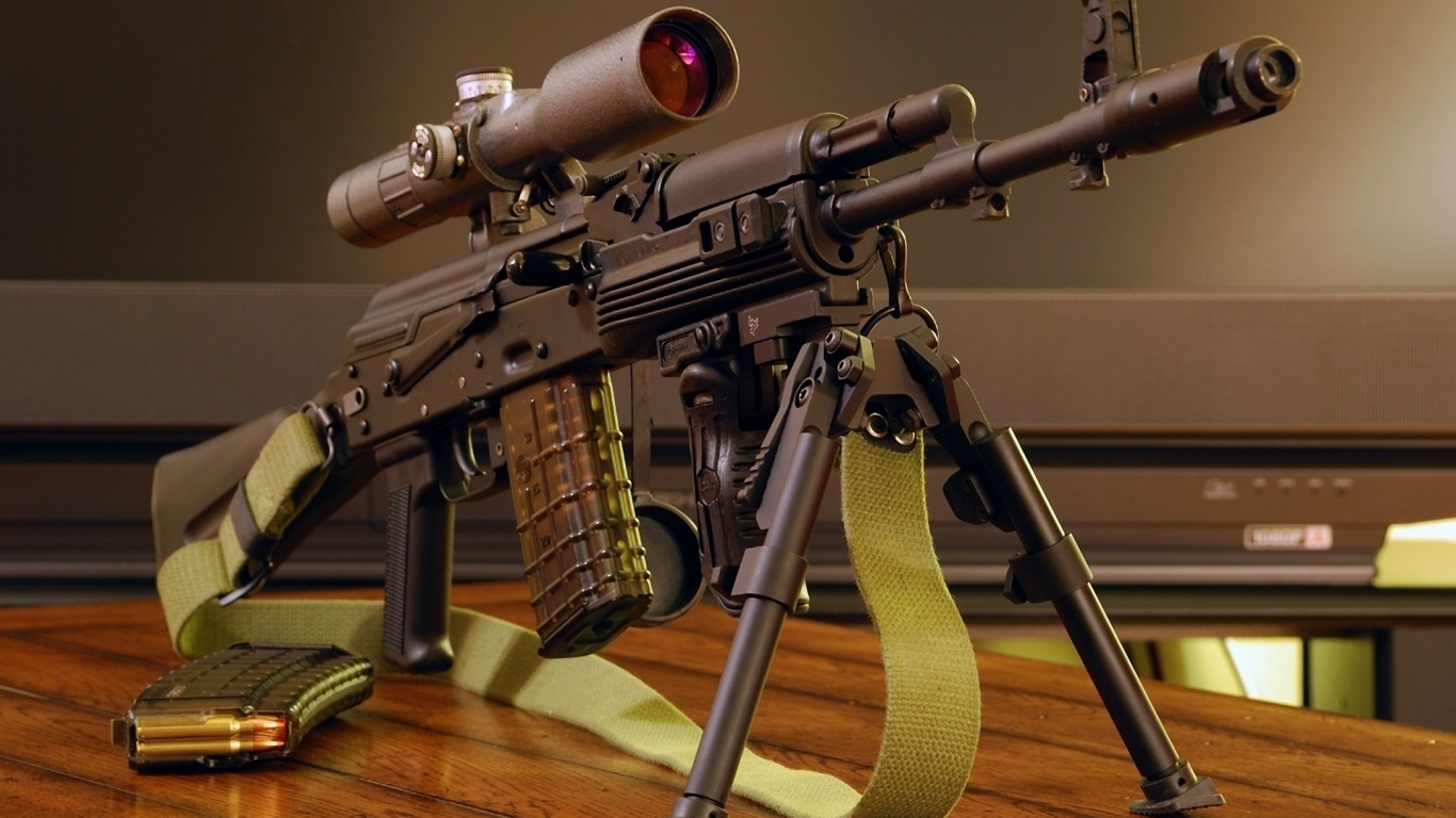 Automatic Gun AK-101 for 1366 x 768 HDTV resolution