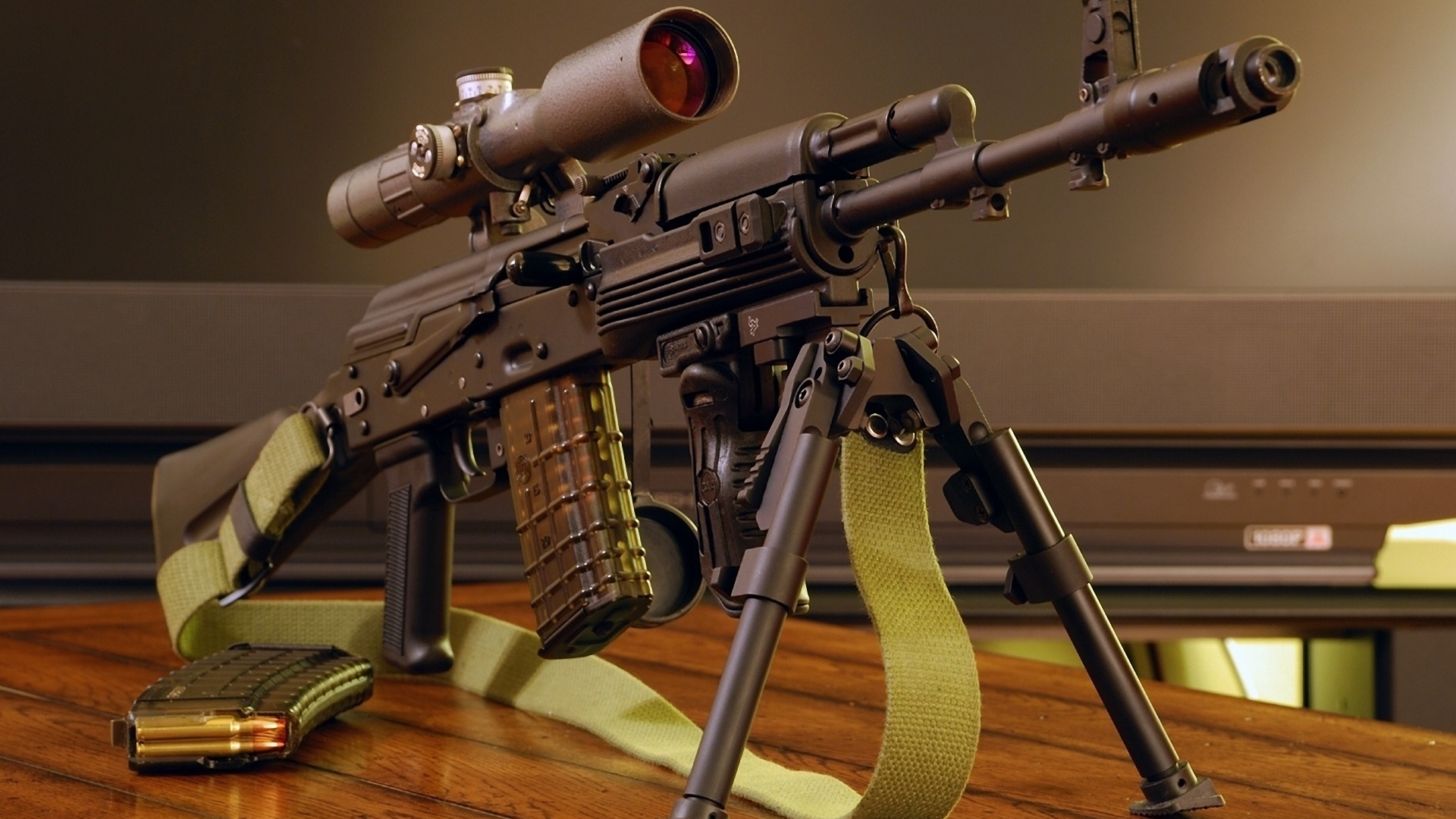 Automatic Gun AK-101 for 1920 x 1080 HDTV 1080p resolution