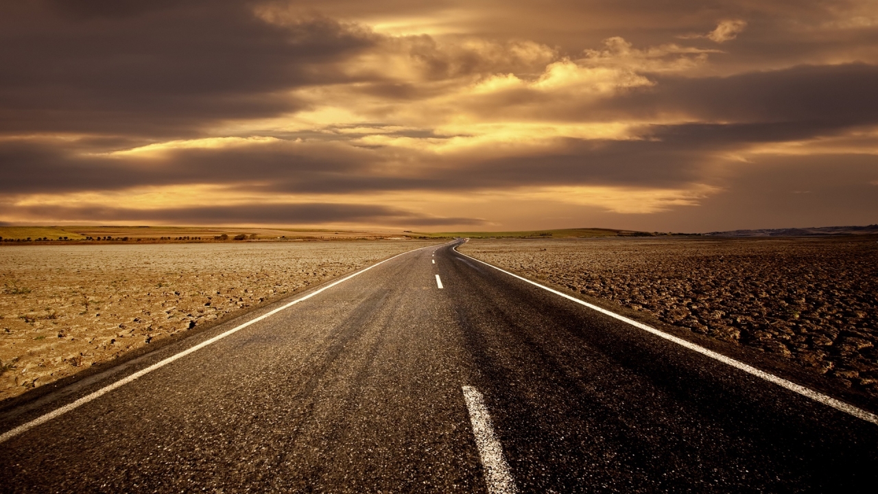 Autumn Road for 1280 x 720 HDTV 720p resolution