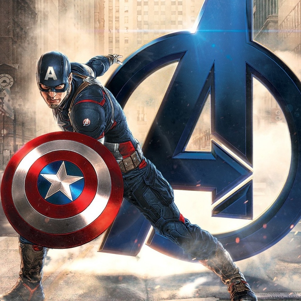 Avengers Age of Ultron Captain America for 1024 x 1024 iPad resolution