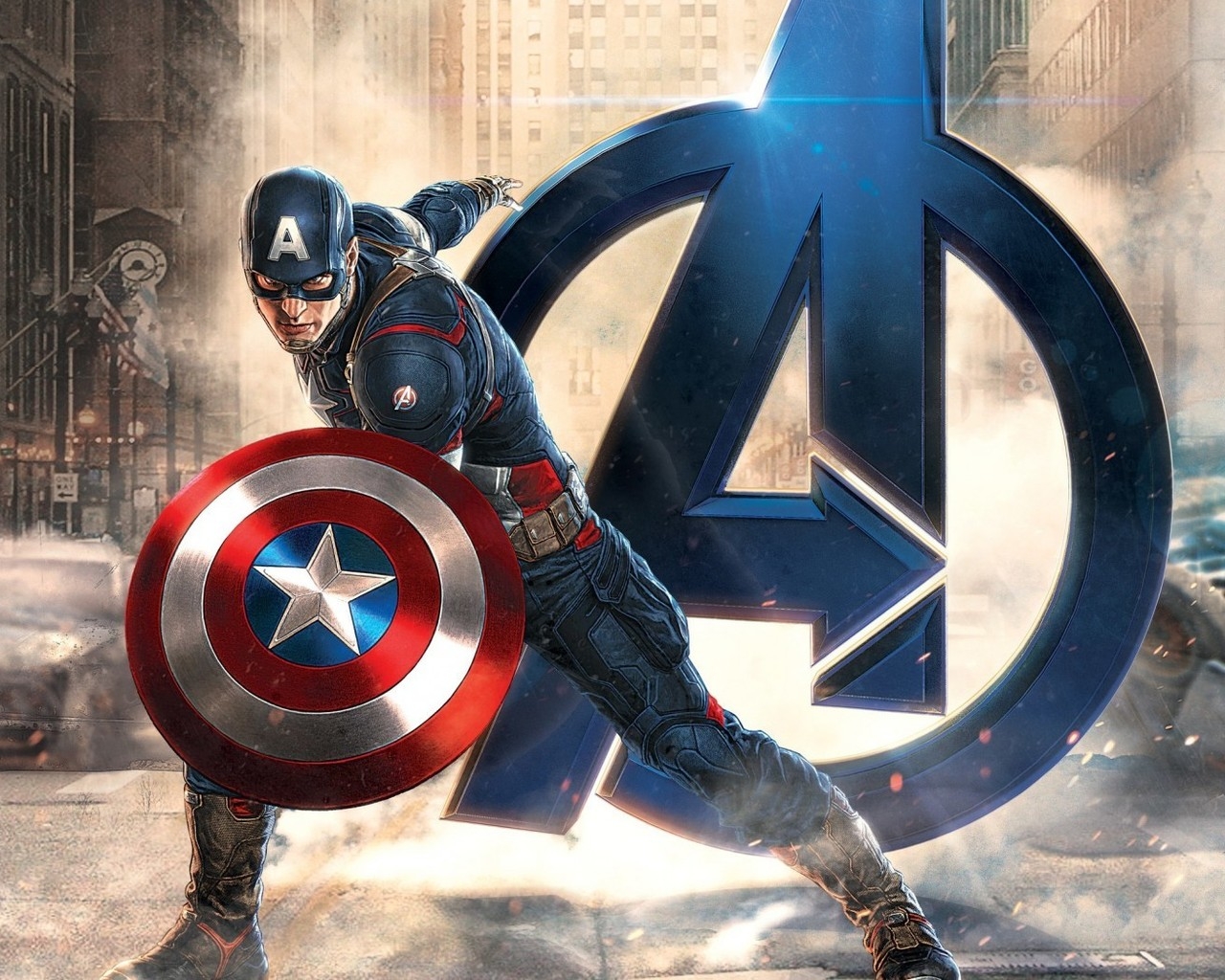 Avengers Age of Ultron Captain America for 1280 x 1024 resolution