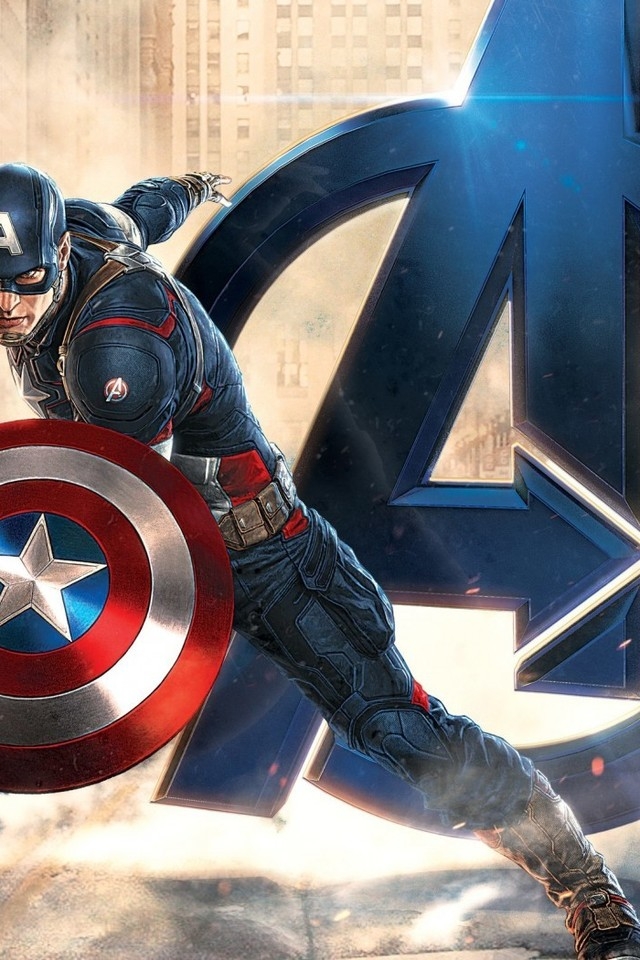 Avengers Age of Ultron Captain America for 640 x 960 iPhone 4 resolution