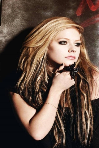 Avril Lavigne Butterfly for 320 x 480 iPhone resolution