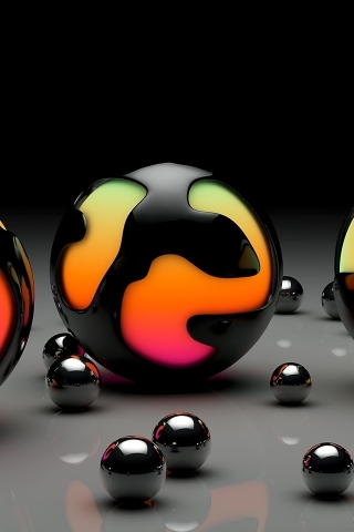 Balls Design for 320 x 480 iPhone resolution