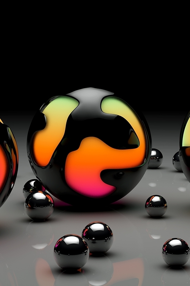 Balls Design for 640 x 960 iPhone 4 resolution