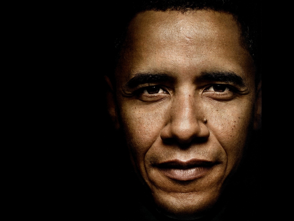 Barack Obama Close Up for 1024 x 768 resolution