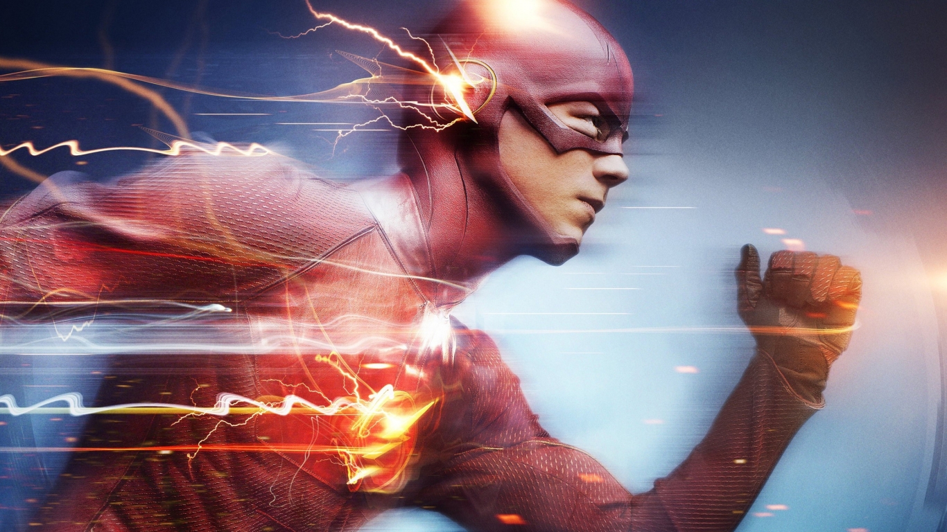 Barry Allen The Flash for 1366 x 768 HDTV resolution
