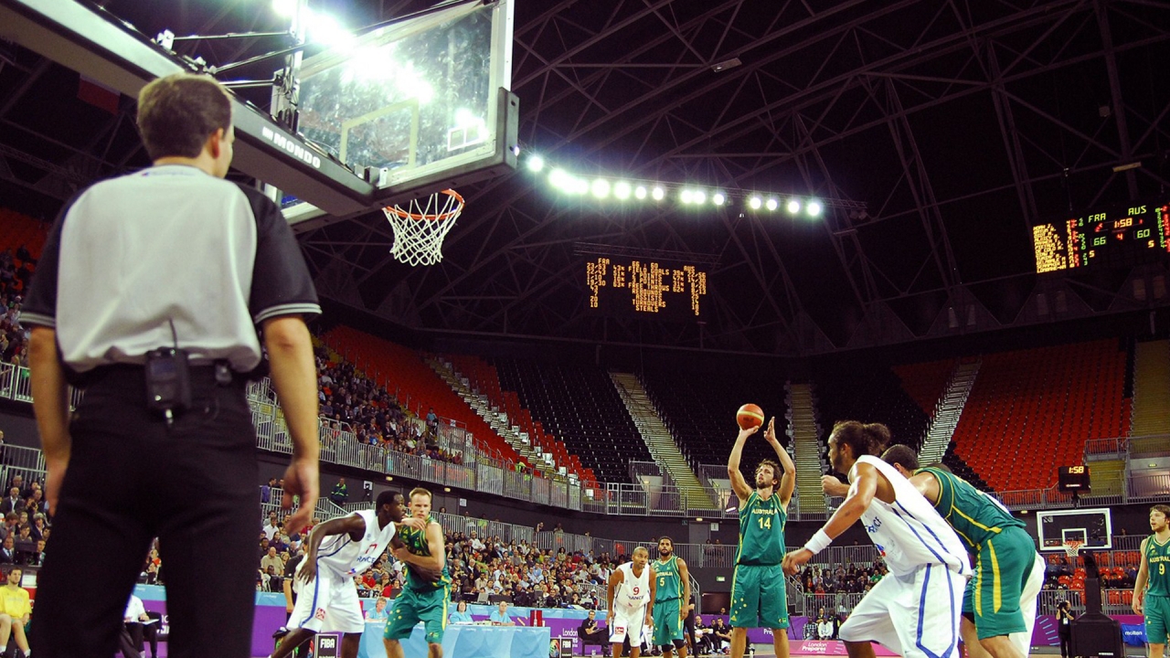 Basketball on the Olympic Park for 1280 x 720 HDTV 720p resolution
