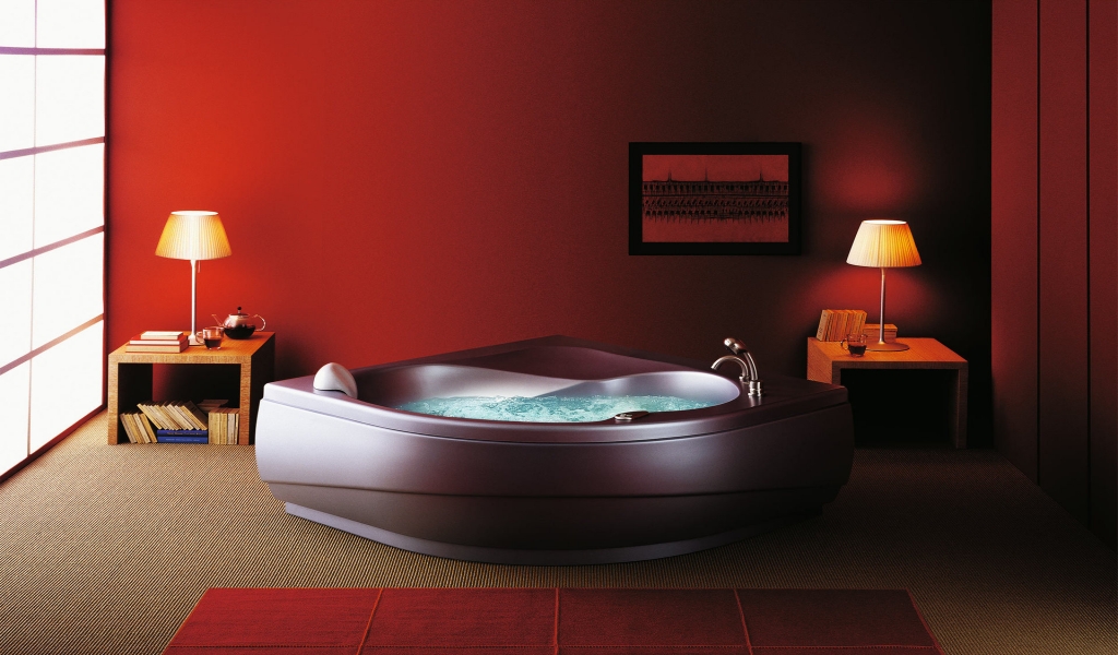 Bathroom Jacuzzi for 1024 x 600 widescreen resolution