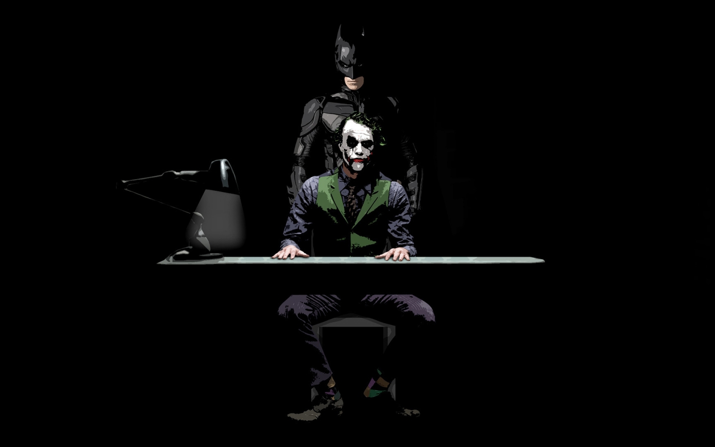 Batman and Joker Sketch for 1440 x 900 widescreen resolution
