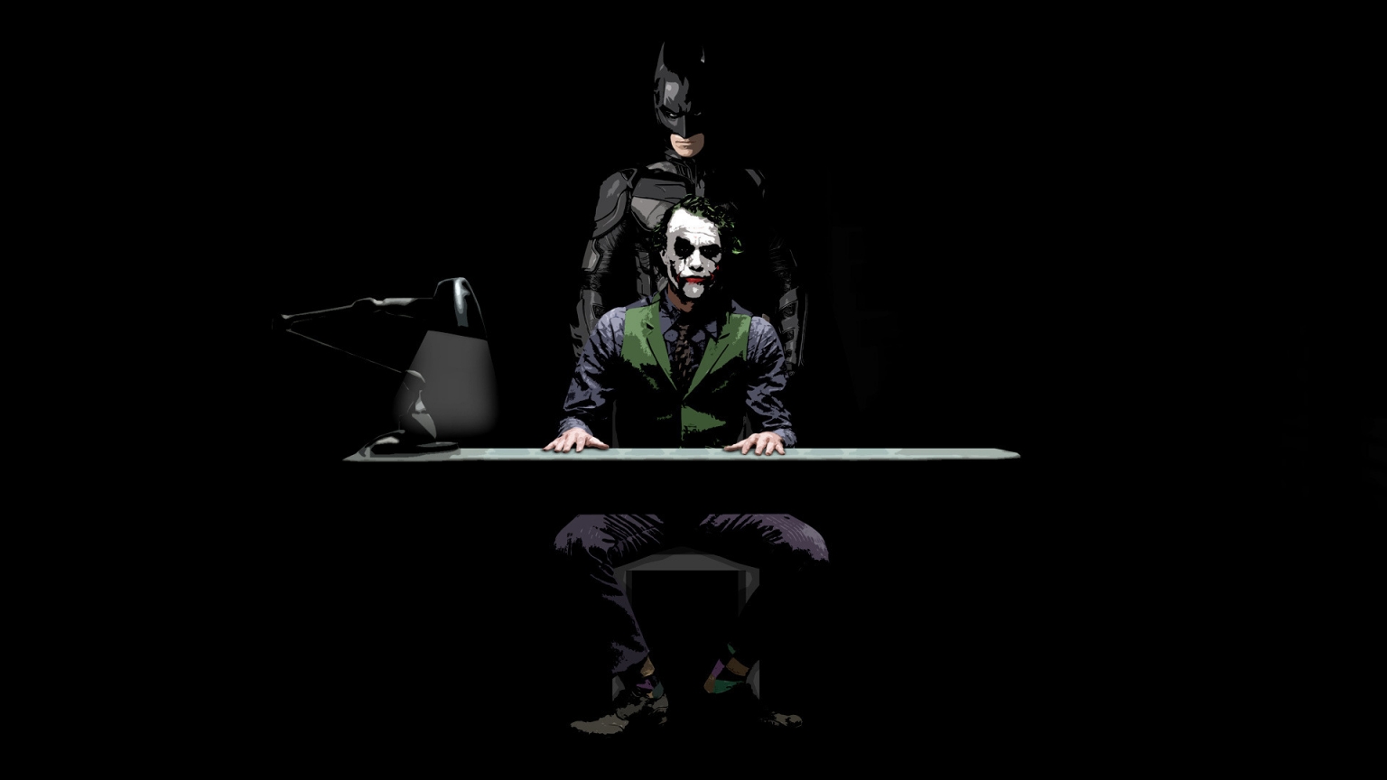 Batman and Joker Sketch for 1536 x 864 HDTV resolution
