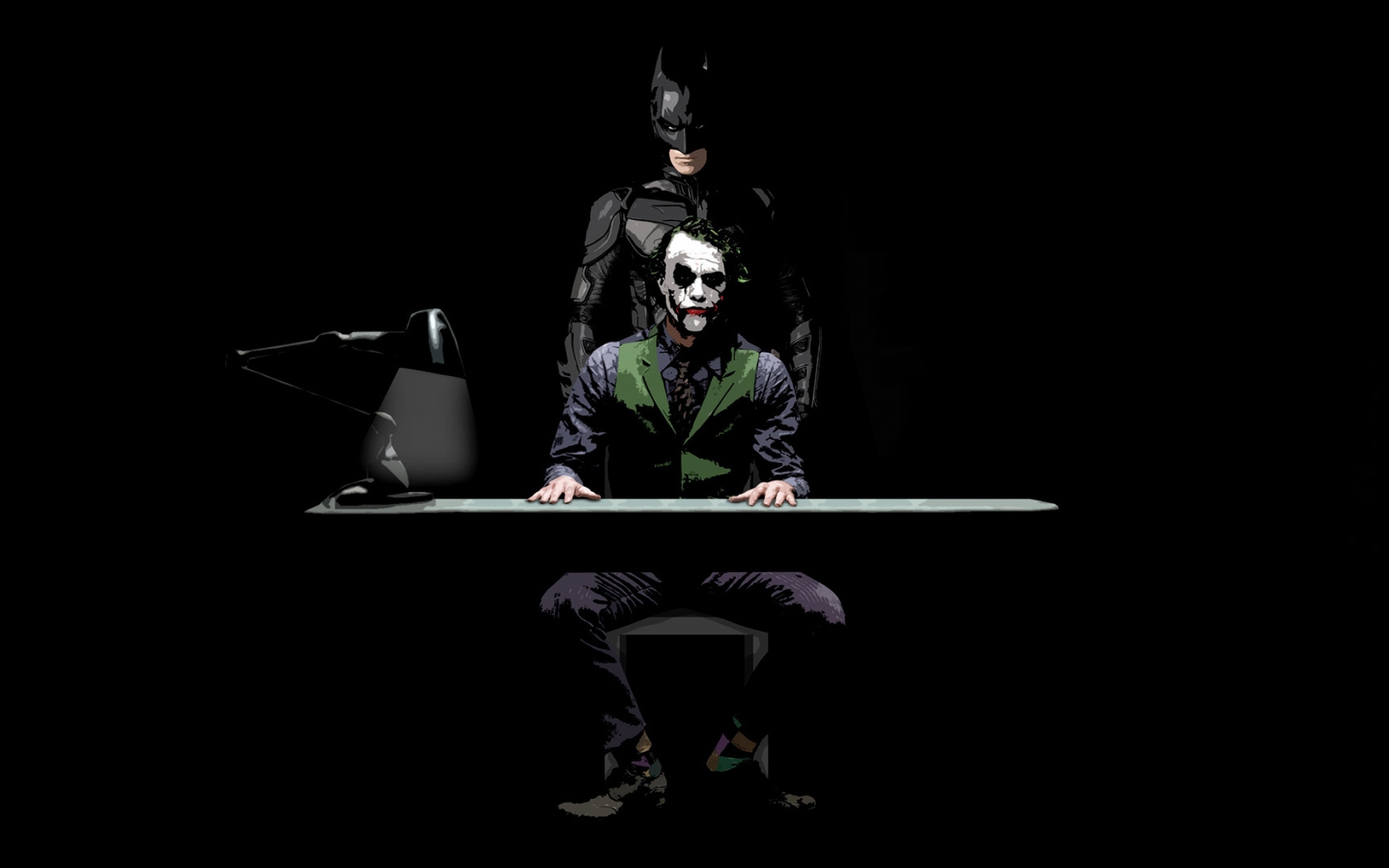 Batman and Joker Sketch for 1680 x 1050 widescreen resolution