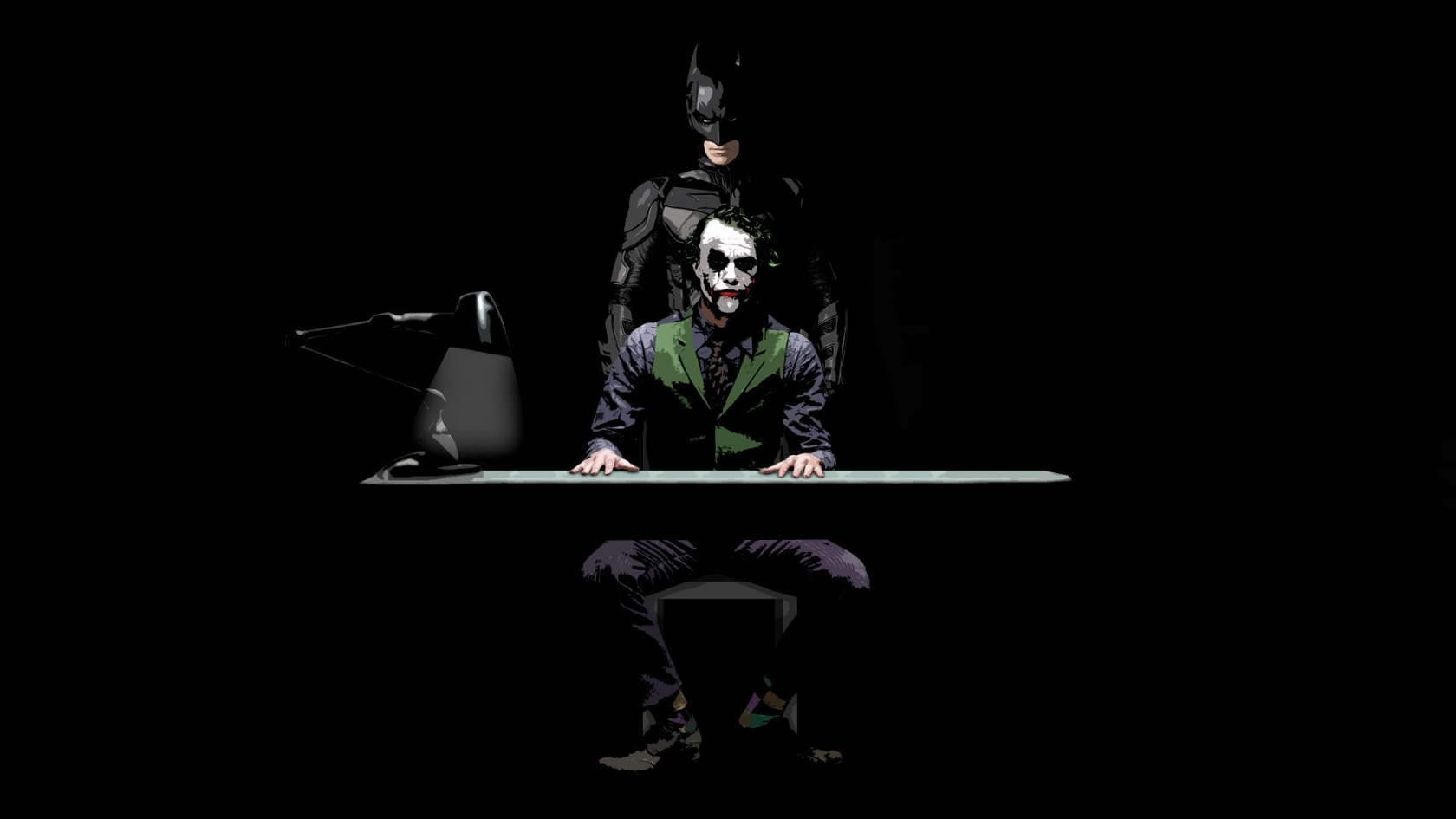 Batman and Joker Sketch for 1680 x 945 HDTV resolution