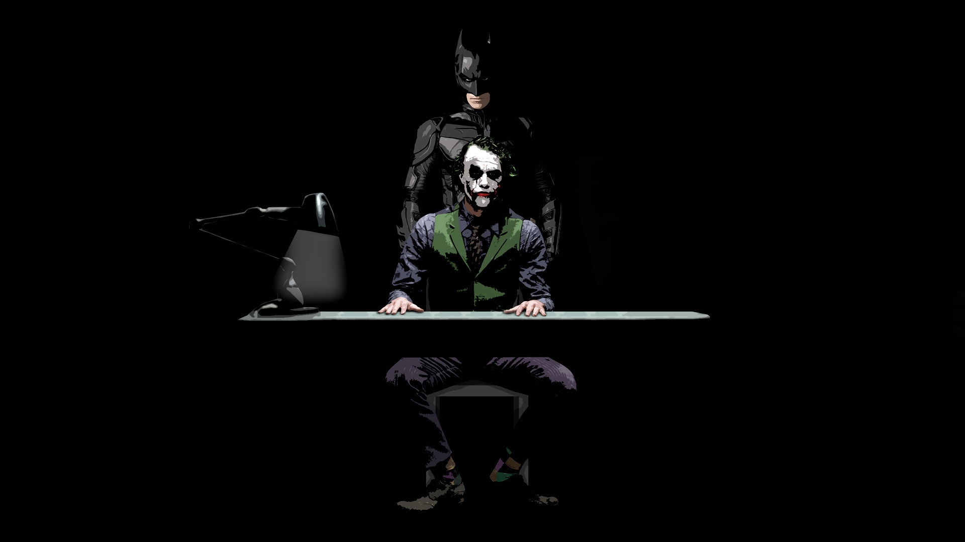 Batman and Joker Sketch for 1920 x 1080 HDTV 1080p resolution