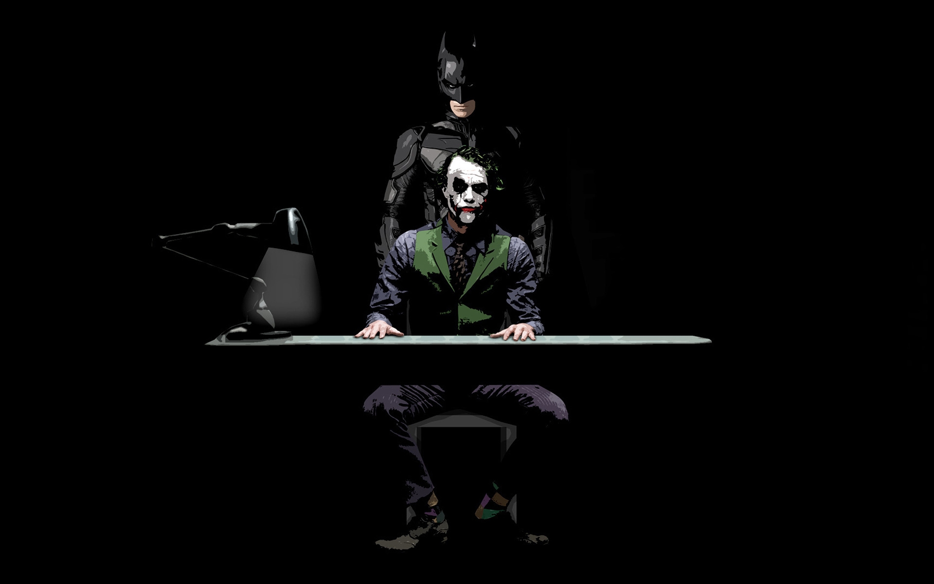 Batman and Joker Sketch for 1920 x 1200 widescreen resolution