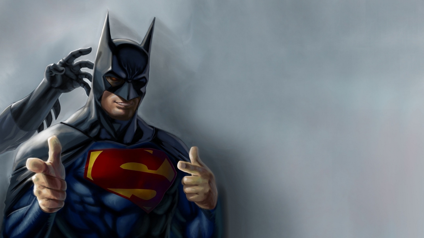 Batman and Superman for 1366 x 768 HDTV resolution