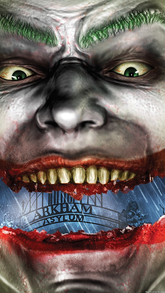 Batman Arkham Asylum Art for 640 x 1136 iPhone 5 resolution