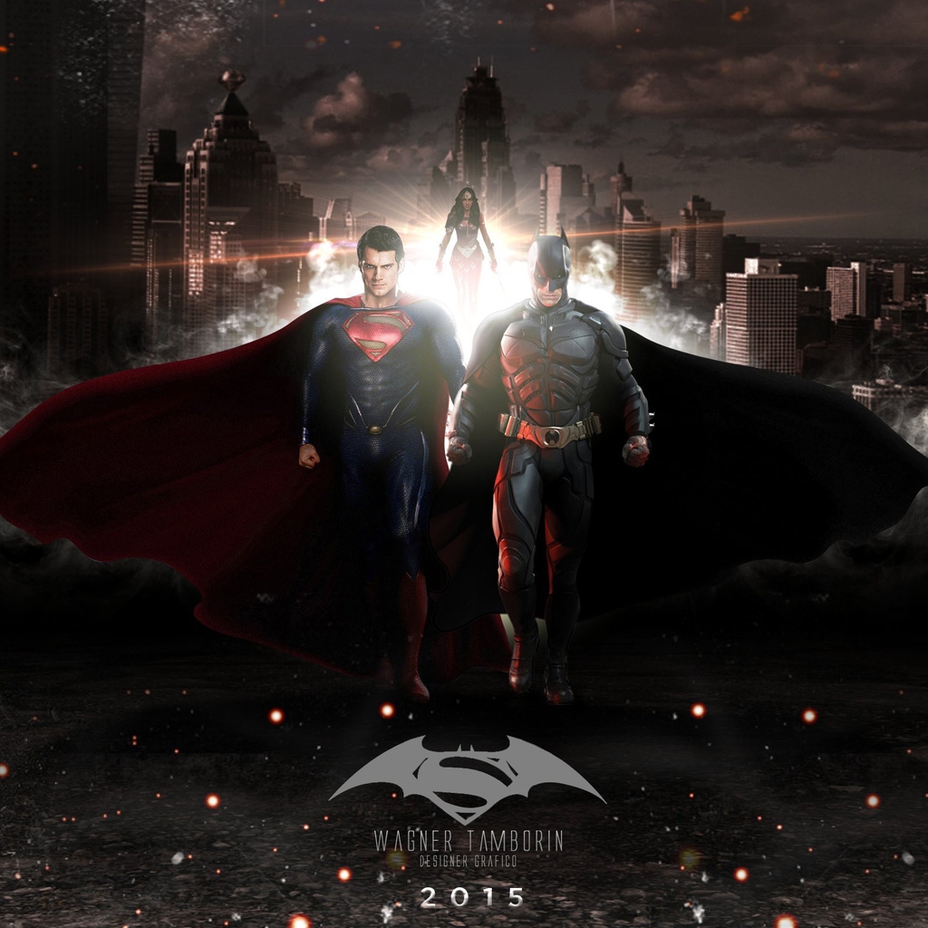 Batman vs Superman for 1024 x 1024 iPad resolution