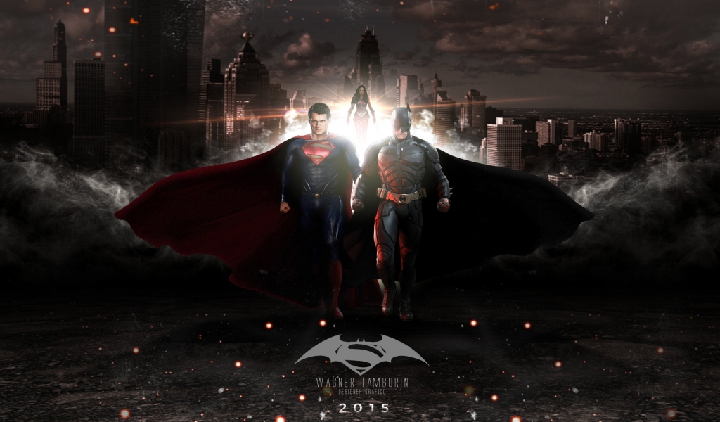 Batman vs Superman for 1024 x 600 widescreen resolution