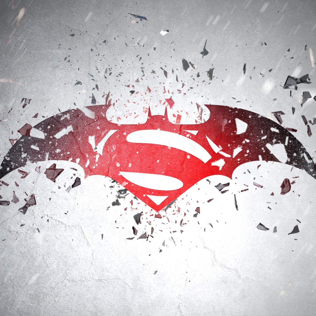 Batman vs Superman Awesome Logo for 1024 x 1024 iPad resolution