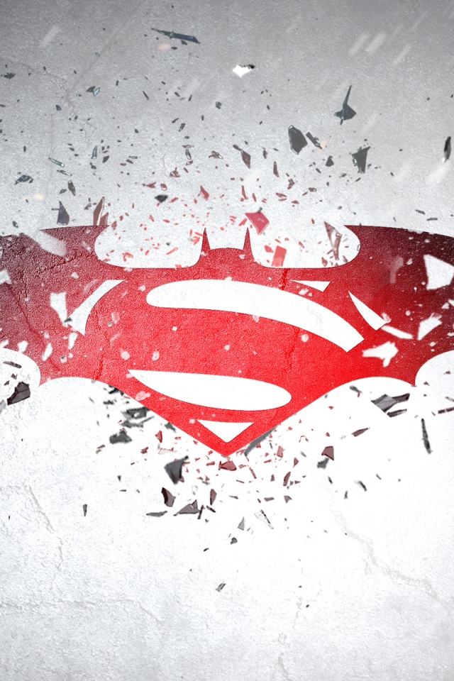 Batman vs Superman Awesome Logo for 640 x 960 iPhone 4 resolution