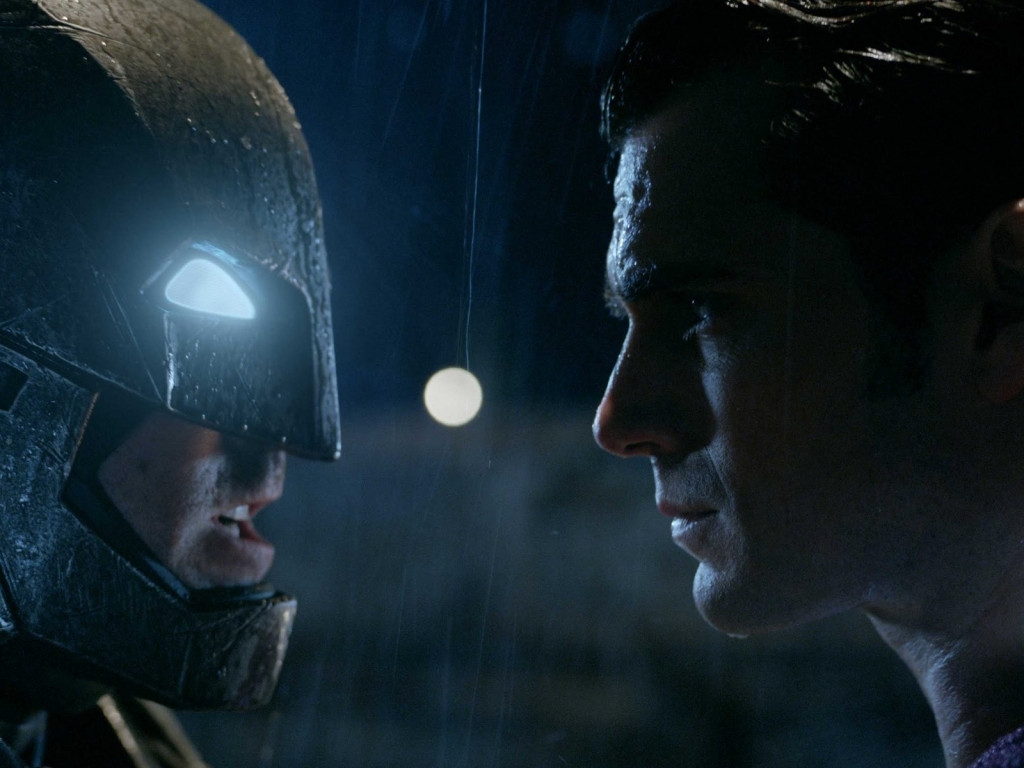Batman vs Superman Face to Face for 1024 x 768 resolution