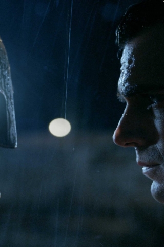 Batman vs Superman Face to Face for 320 x 480 iPhone resolution